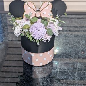 Disney Black and Pink Minnie Mouse Floral Arrangement